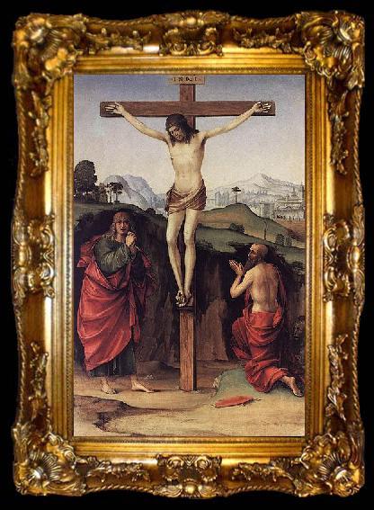 framed  Francesco Francia Crucifixion with Sts John and Jerome, ta009-2